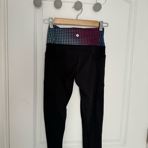 Lululemon All The Right Places Black Cosmic Dot White Multi size 4 - Picture 5 of 8